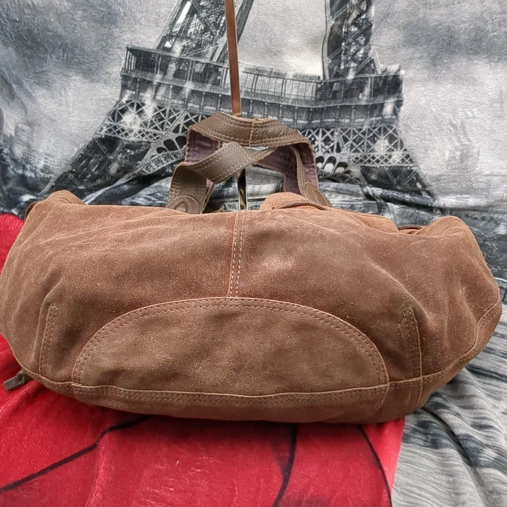 Lucky Brand suede hobo